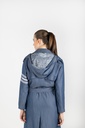 JEANS HOODED TRENCH COAT