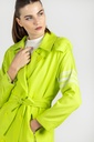 LIME HOODED TRENCH COAT