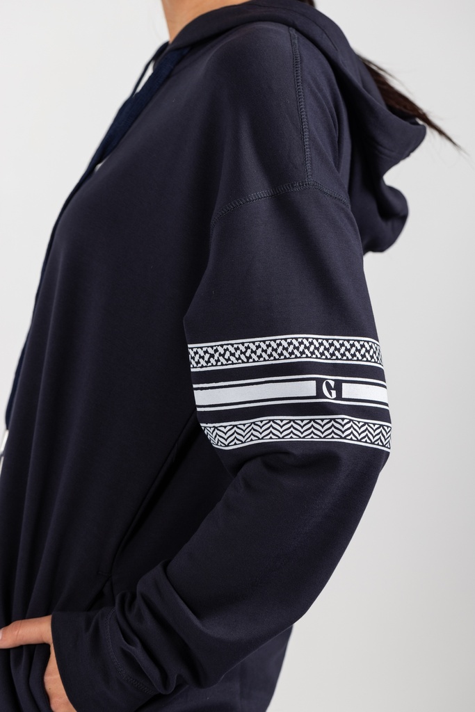 NAVY ZIP UP HOODIE