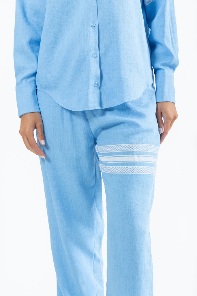 Blue Linen Pants