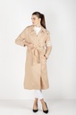 BEIGE HOODED TRENCH COAT