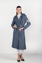 Jeans Hooded Trench Coat