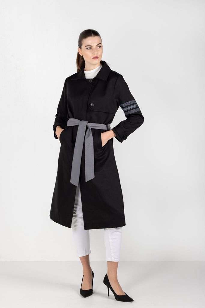 Trench Coat Long - Black