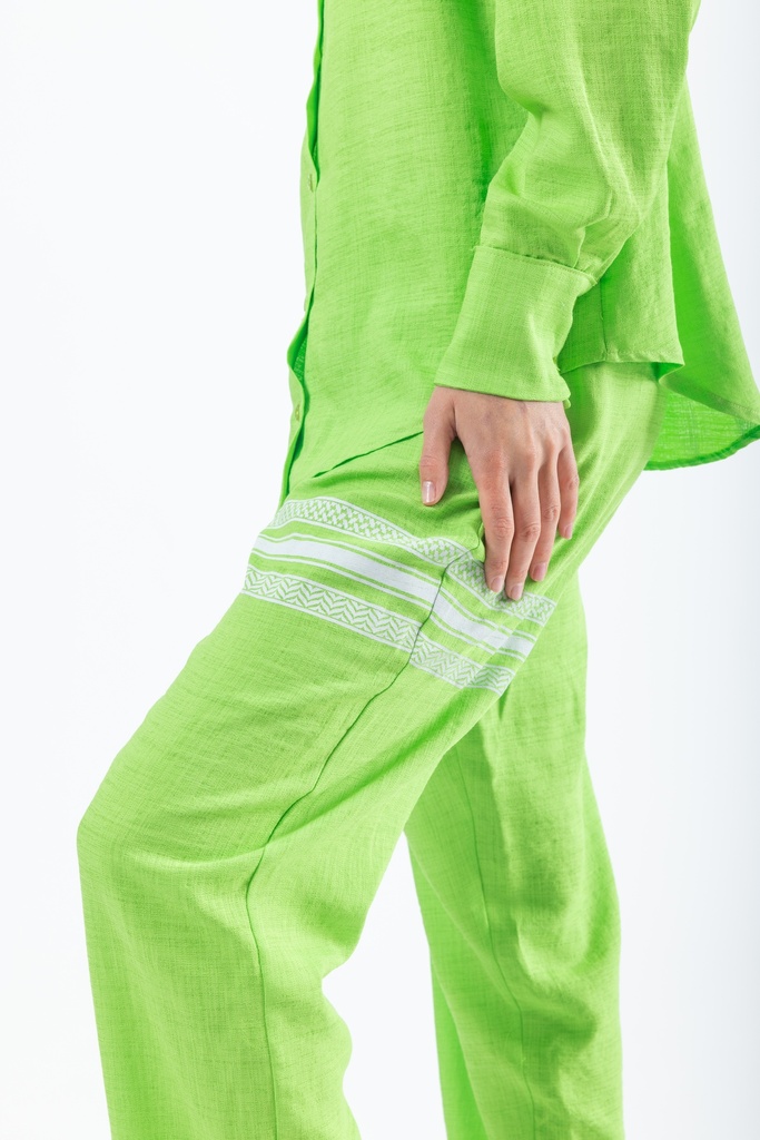 Green Linen Pants